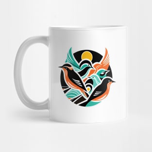 Birds MCM Mid Century Mug